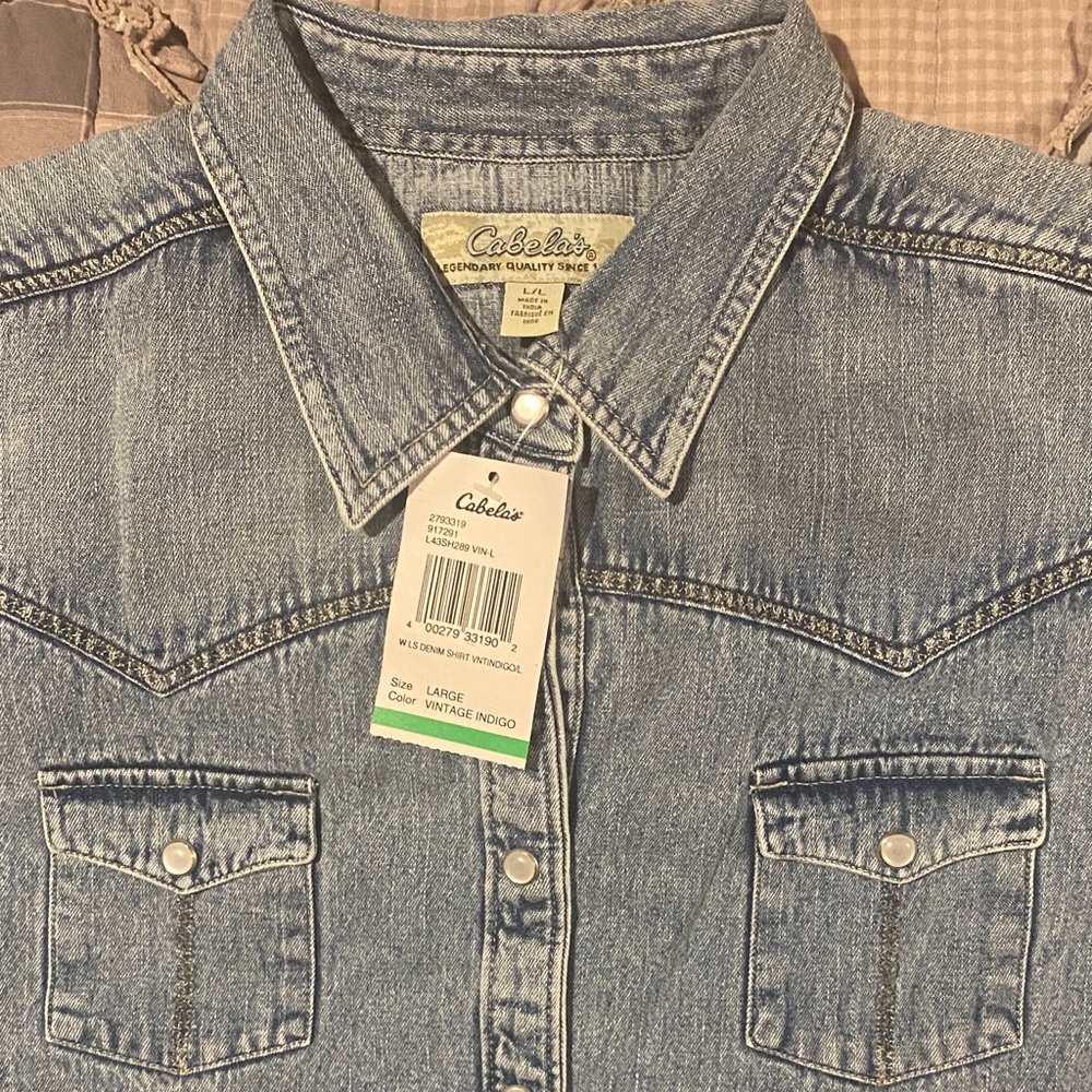 Cabela's Blue Button Down Shirt